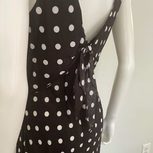 Vintage 1990’s does 1930’s bias cut Black & White polka dot maxi dress